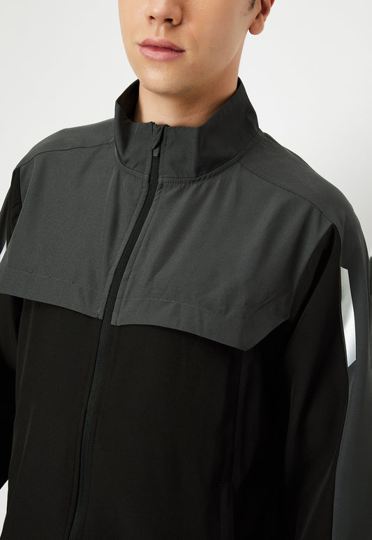Ayke Men Colourblock Lightweight Active Jacket – Black – view 2