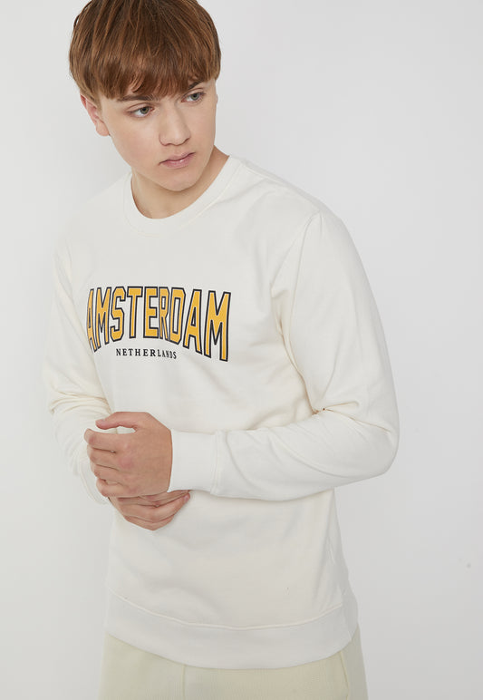 Ayke Men Printed Sweatshirt – Off White – view 2