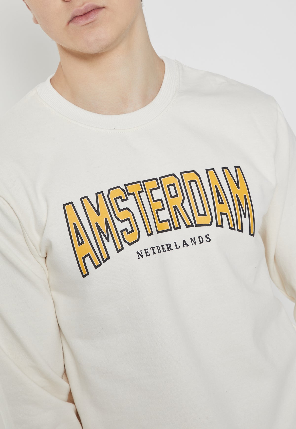 Ayke Men Printed Sweatshirt – Off White – view 5
