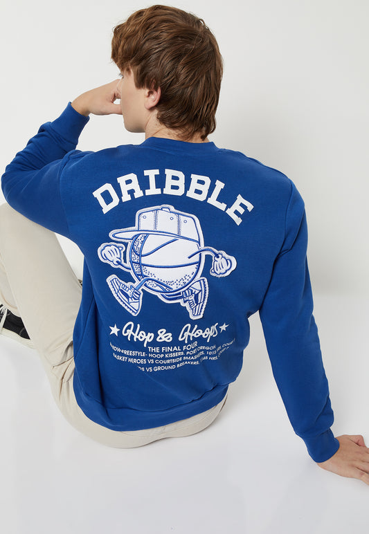 Ayke Men Applique Sweatshirt – Blue – view 1