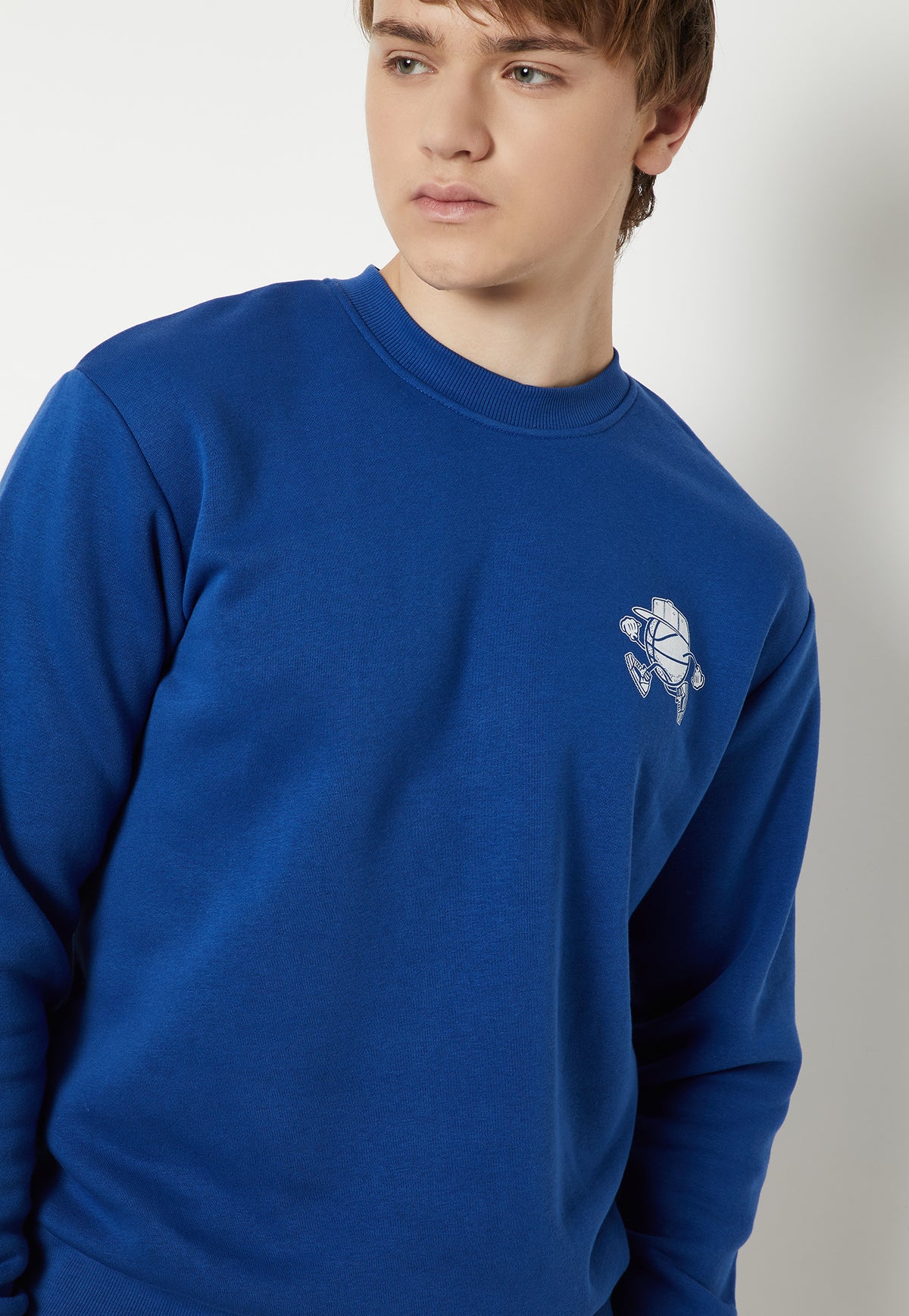 Ayke Men Applique Sweatshirt – Blue – view 2