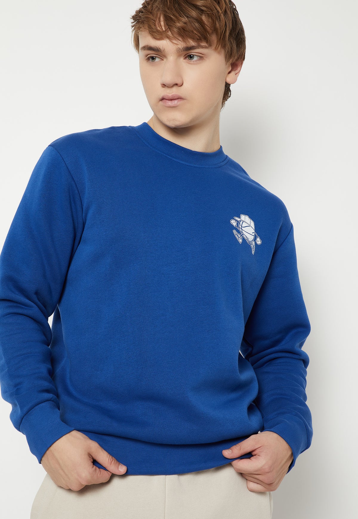 Ayke Men Applique Sweatshirt – Blue – view 5