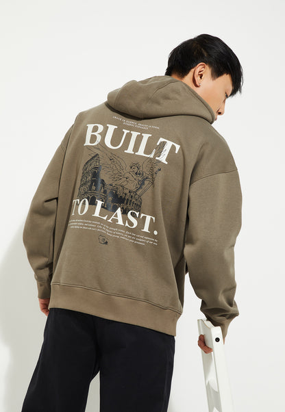 Ayke Men Back Print Oversized Sweatshirt – Beige – view 4