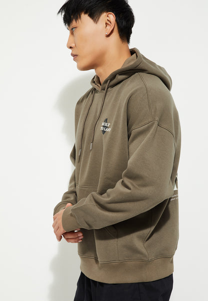 Ayke Men Back Print Oversized Sweatshirt – Beige – view 5
