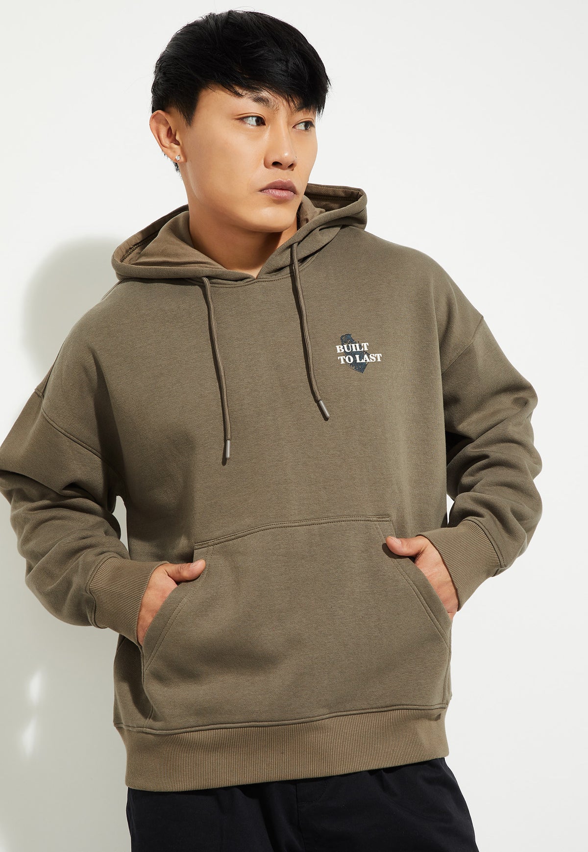 Ayke Men Back Print Oversized Sweatshirt – Beige – view 6