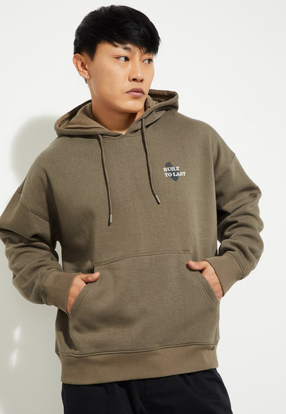 Ayke Men Back Print Oversized Sweatshirt – Beige – view 6