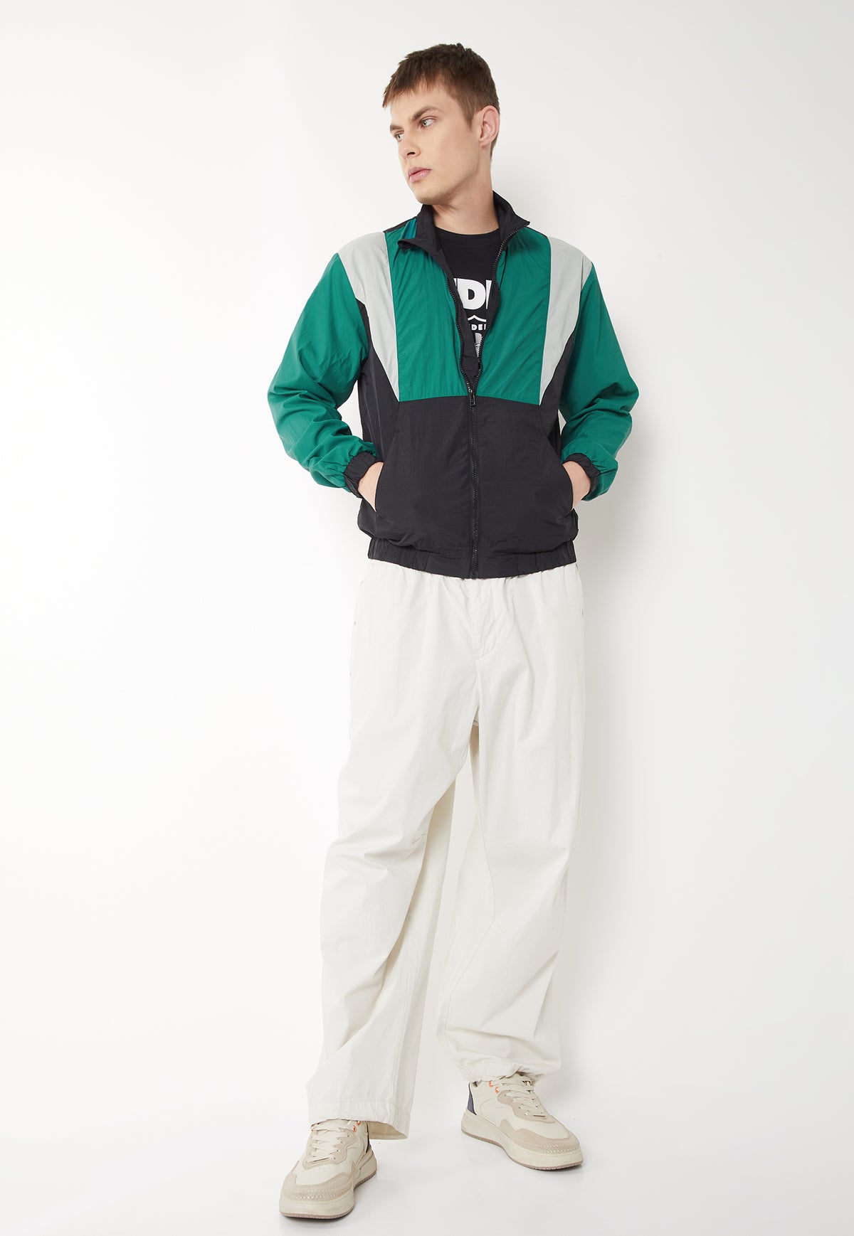 Ayke Men Colourblock Jacket – Black – view 3