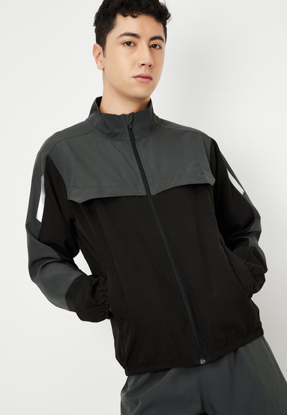 Ayke Men Colourblock Lightweight Active Jacket – Black – view 1