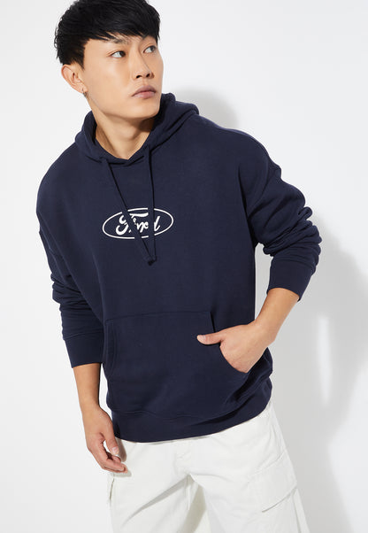 Ayke Men Graphic Back Print Oversized Sweatshirt – Blue – view 2