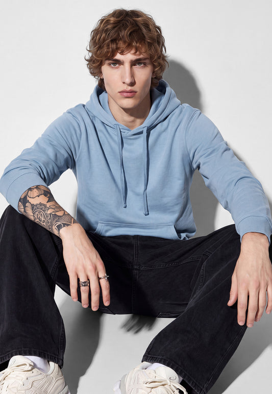 Ayke Men Hooded Sweatshirt – Blue – view 1