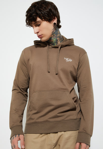 Ayke Men Knit Hooded Sweatshirt – Beige – view 4