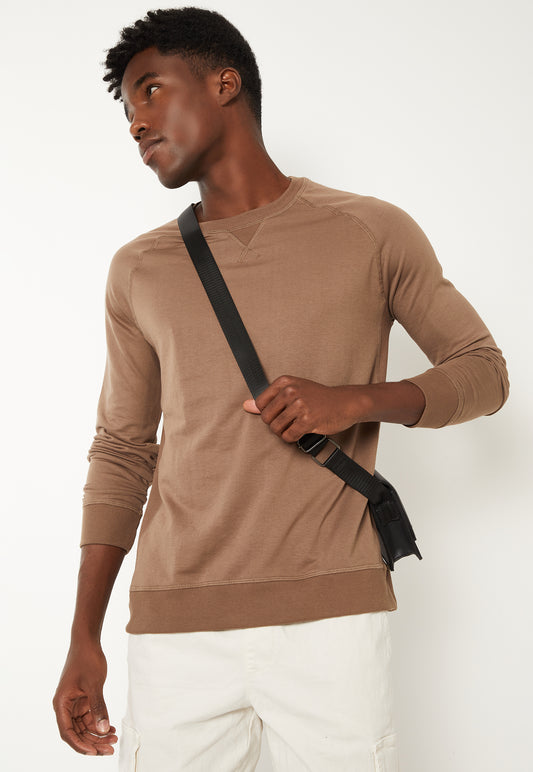 Ayke Men Knit Sweatshirt – Brown – view 1