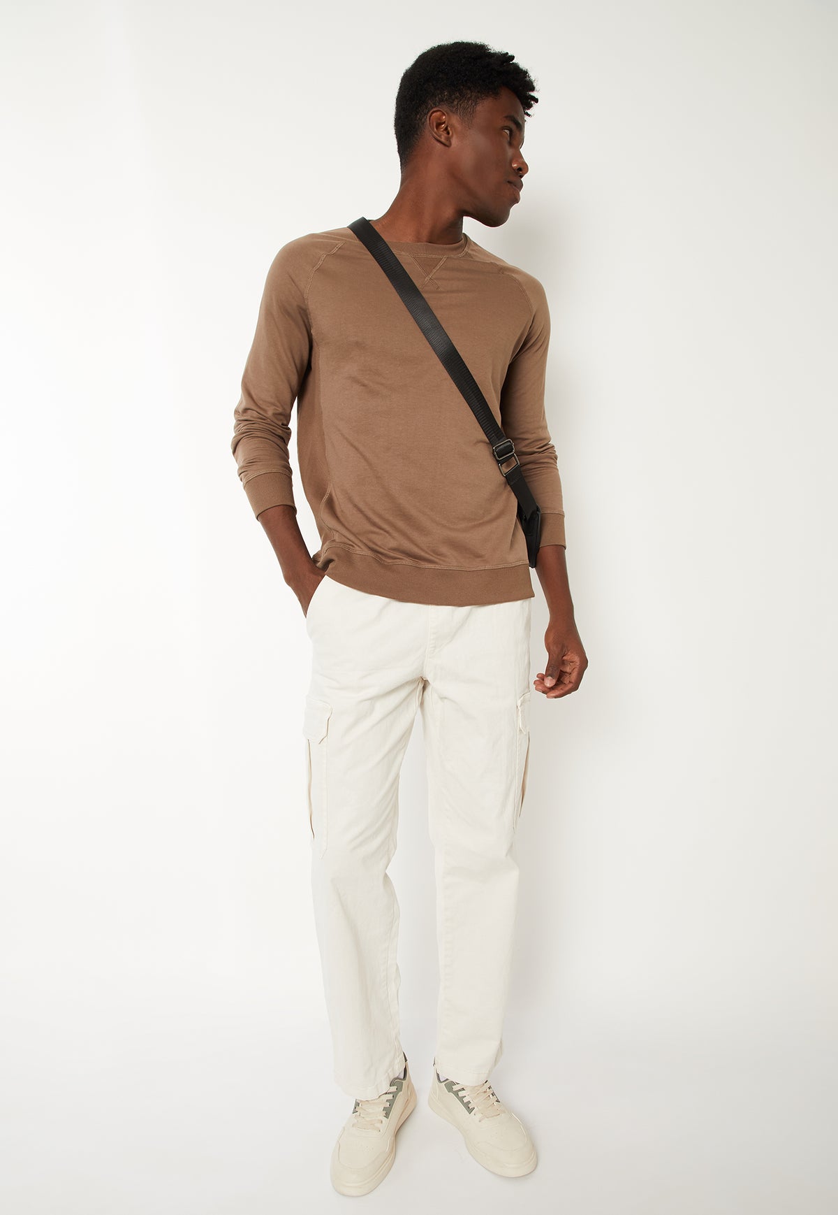 Ayke Men Knit Sweatshirt – Brown – view 3