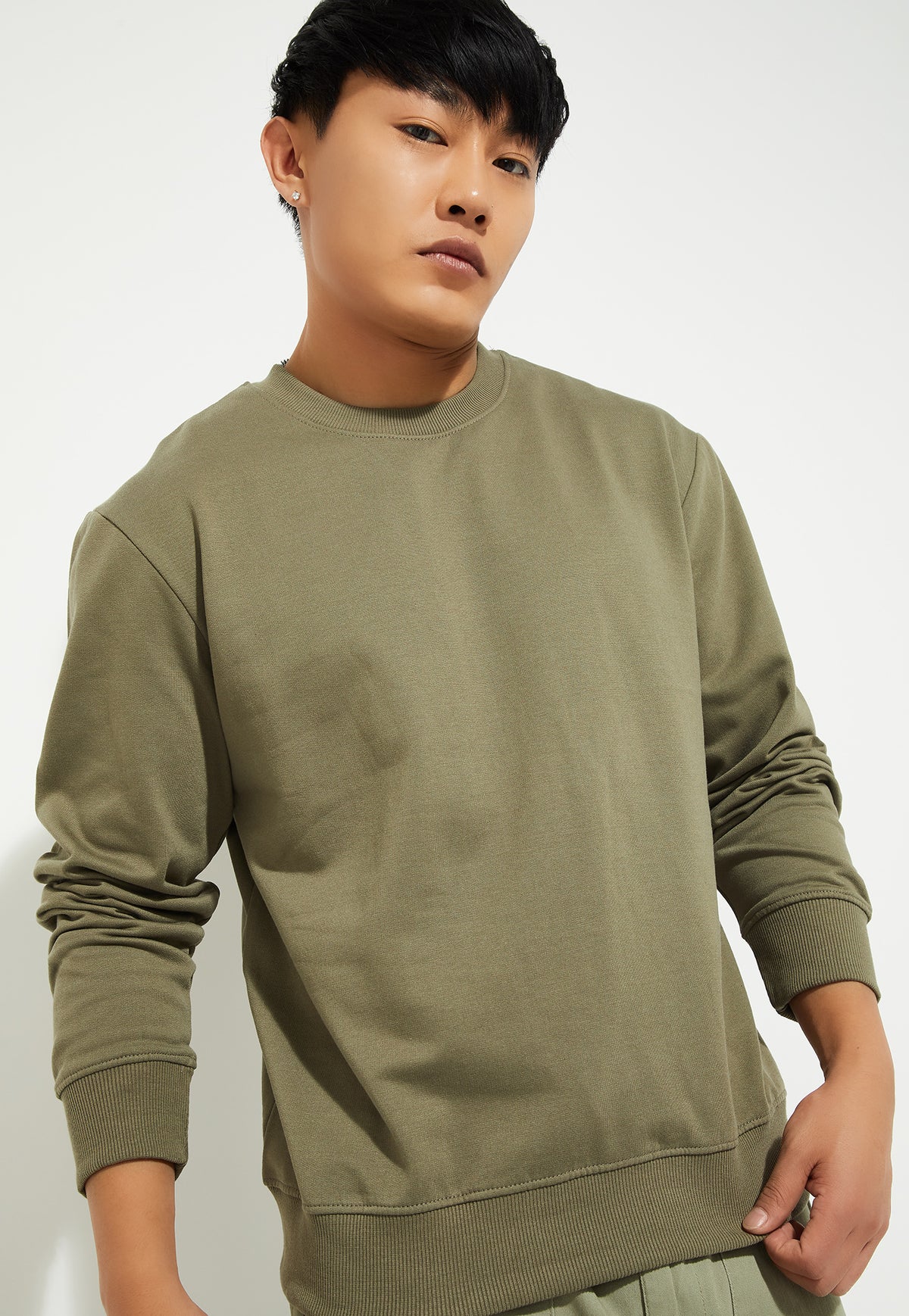 Ayke Men Knit Sweatshirt – Green – view 2