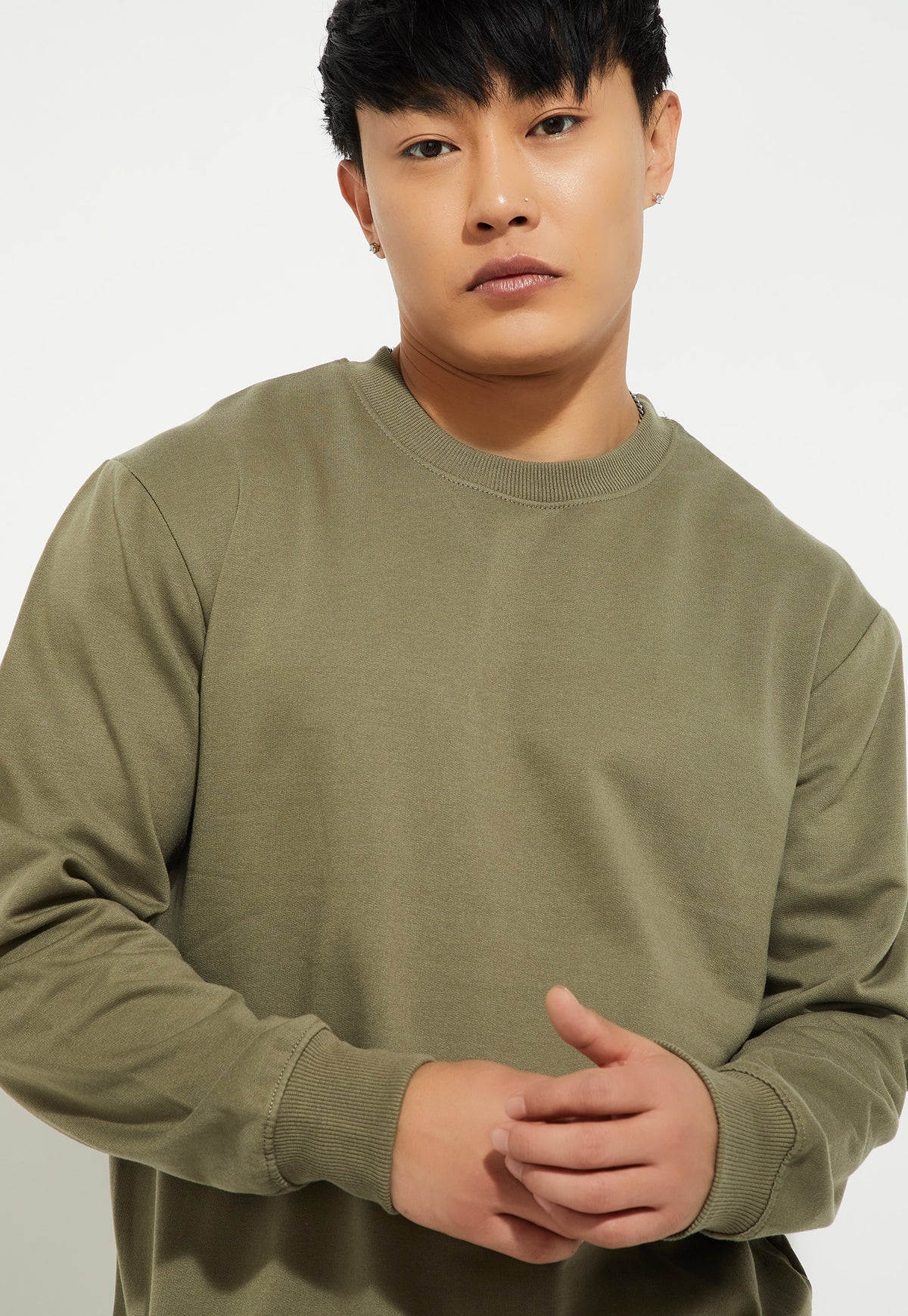 Ayke Men Knit Sweatshirt – Green – view 3