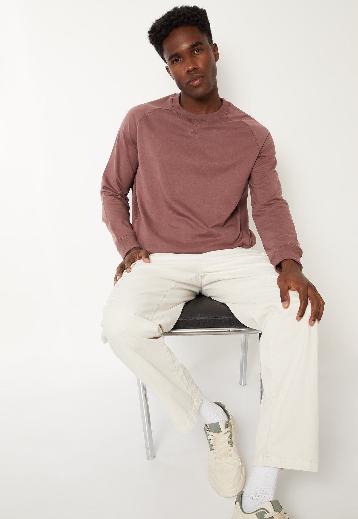 Ayke Men Knit Sweatshirt – Pink – view 5