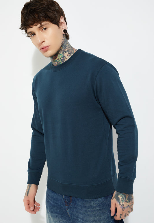 Ayke Men Knit Sweatshirt – Teal – view 2