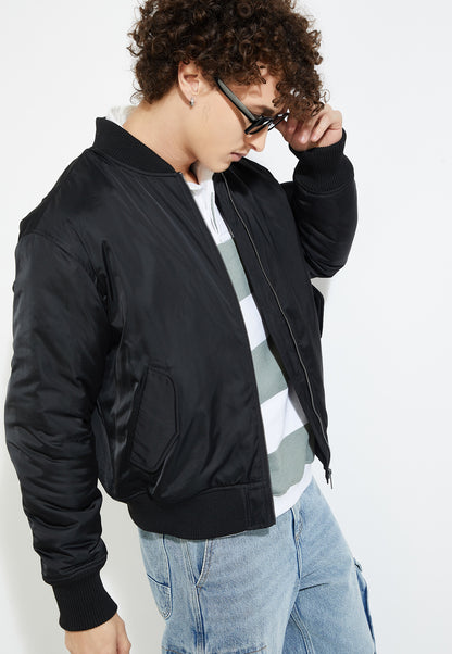 Ayke Men MA1 Bomber Jacket – Black – view 1
