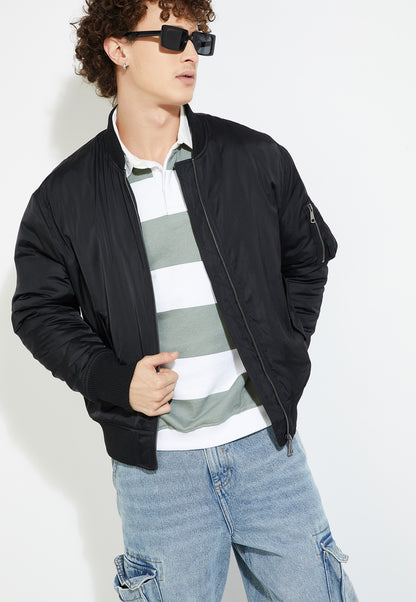 Ayke Men MA1 Bomber Jacket – Black – view 2