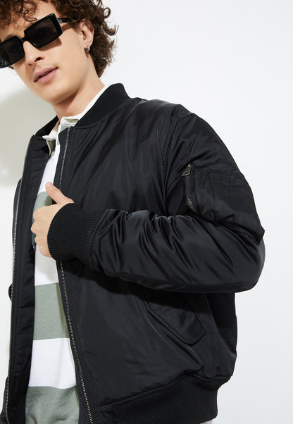 Ayke Men MA1 Bomber Jacket – Black – view 4