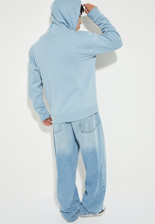 Ayke Men Printed Hooded Sweatshirt – Blue – view 2