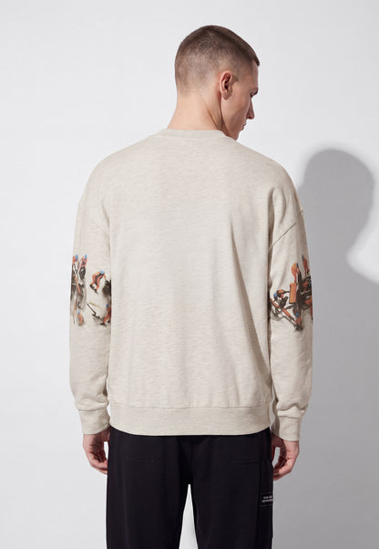 Ayke Men Printed Sweatshirt – Beige – view 2