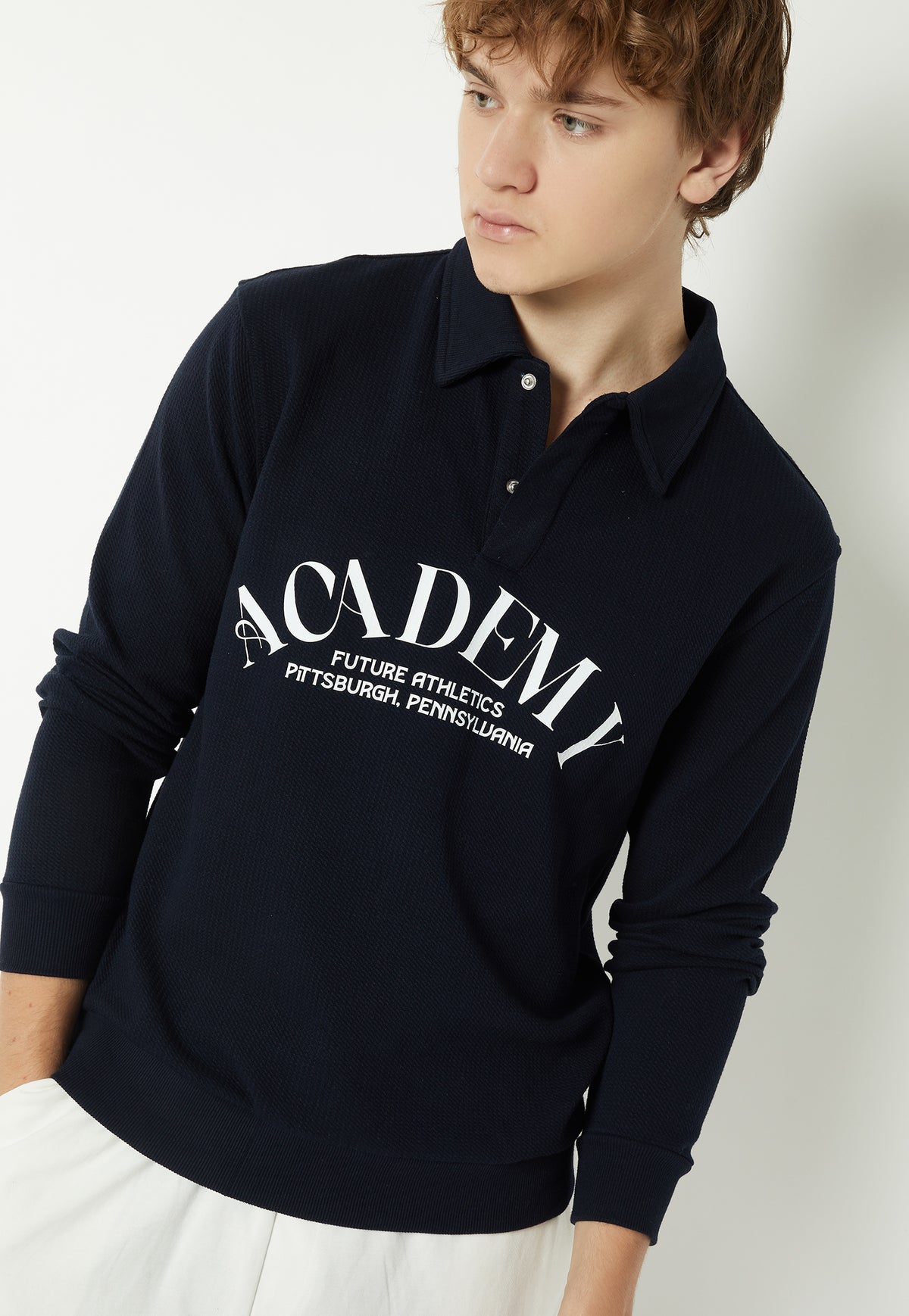 Ayke Men Printed Sweatshirt – Blue – view 1