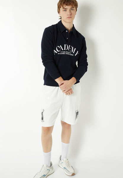 Ayke Men Printed Sweatshirt – Blue – view 3