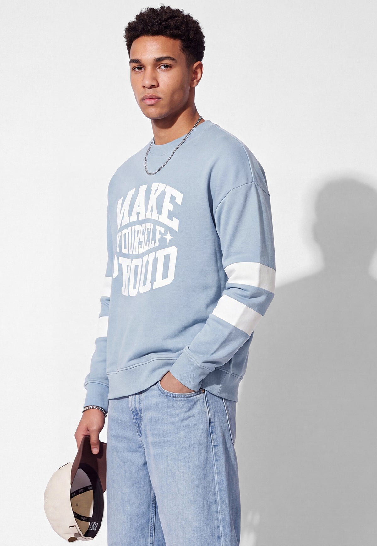 Ayke Men Printed Sweatshirt – Blue – view 3