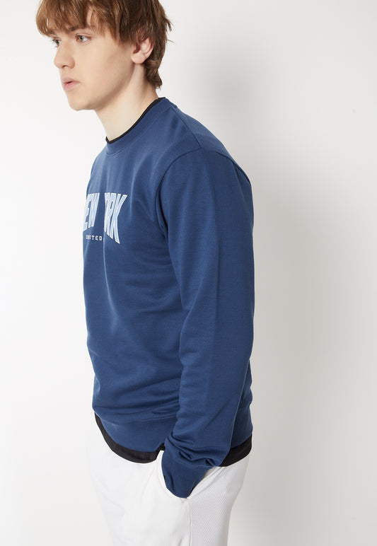 Ayke Men Printed Sweatshirt – Blue – view 2