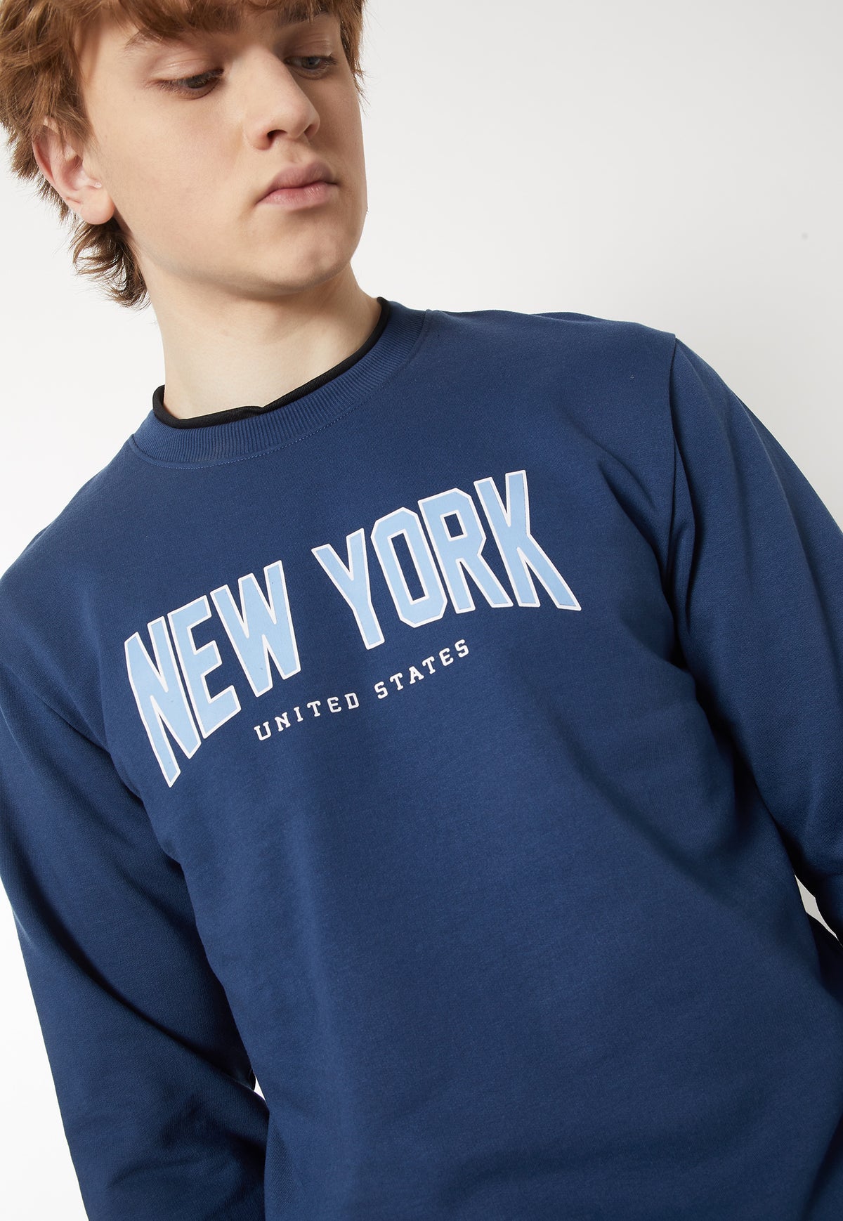 Ayke Men Printed Sweatshirt – Blue – view 3
