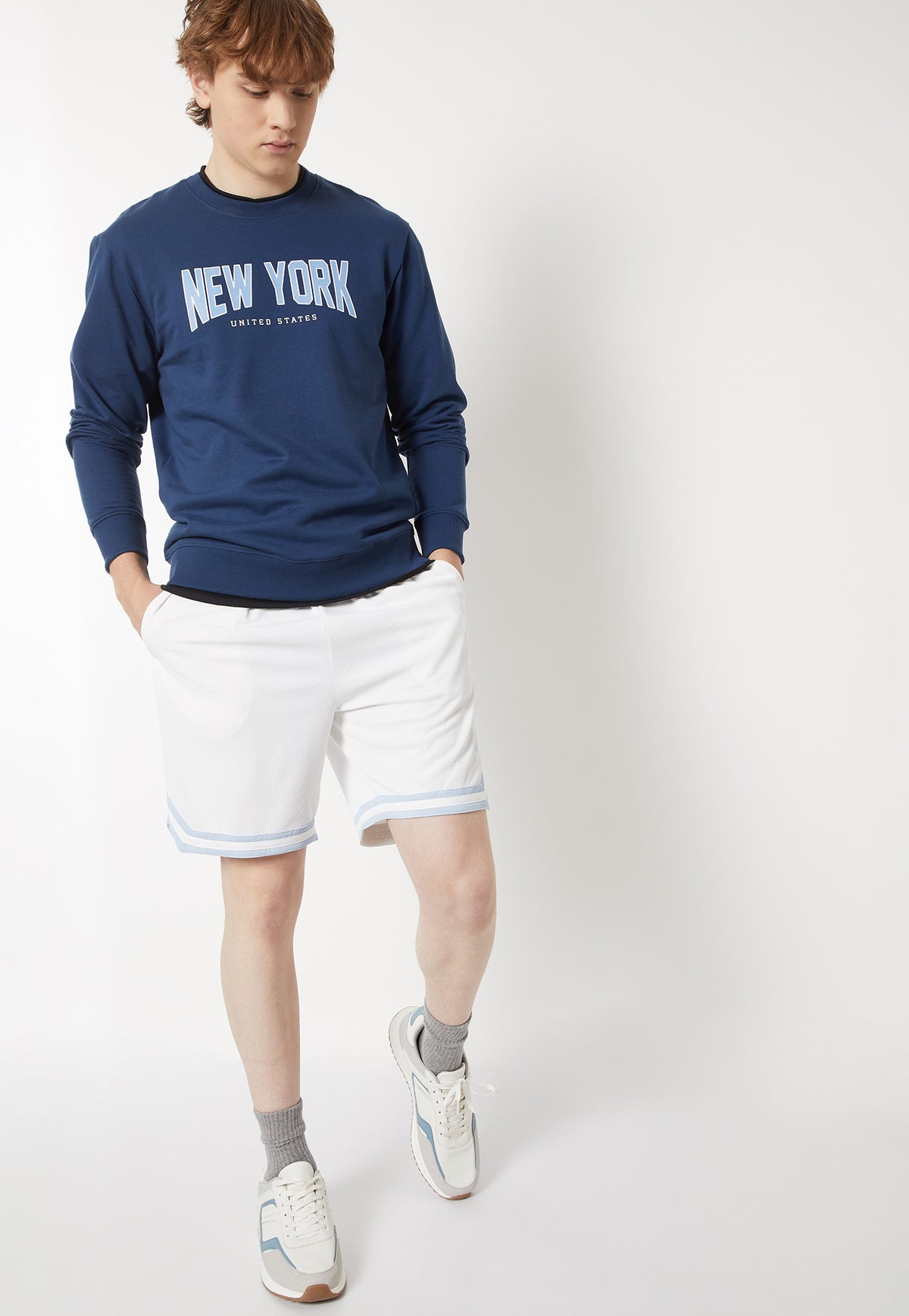 Ayke Men Printed Sweatshirt – Blue – view 4