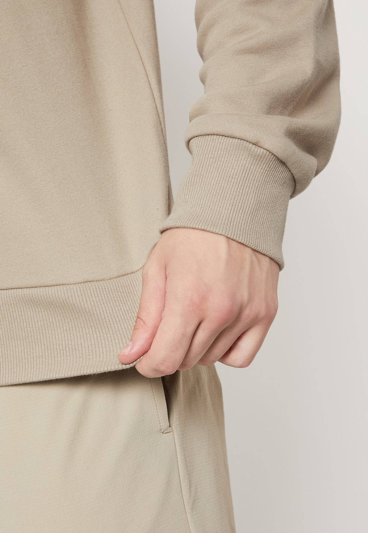 Ayke Men Side Striped Sweatshirt – Beige – view 3