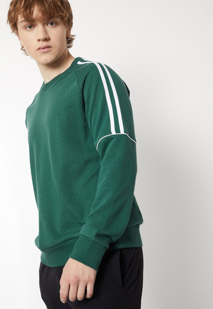 Ayke Men Side Striped Sweatshirt – Green – view 2