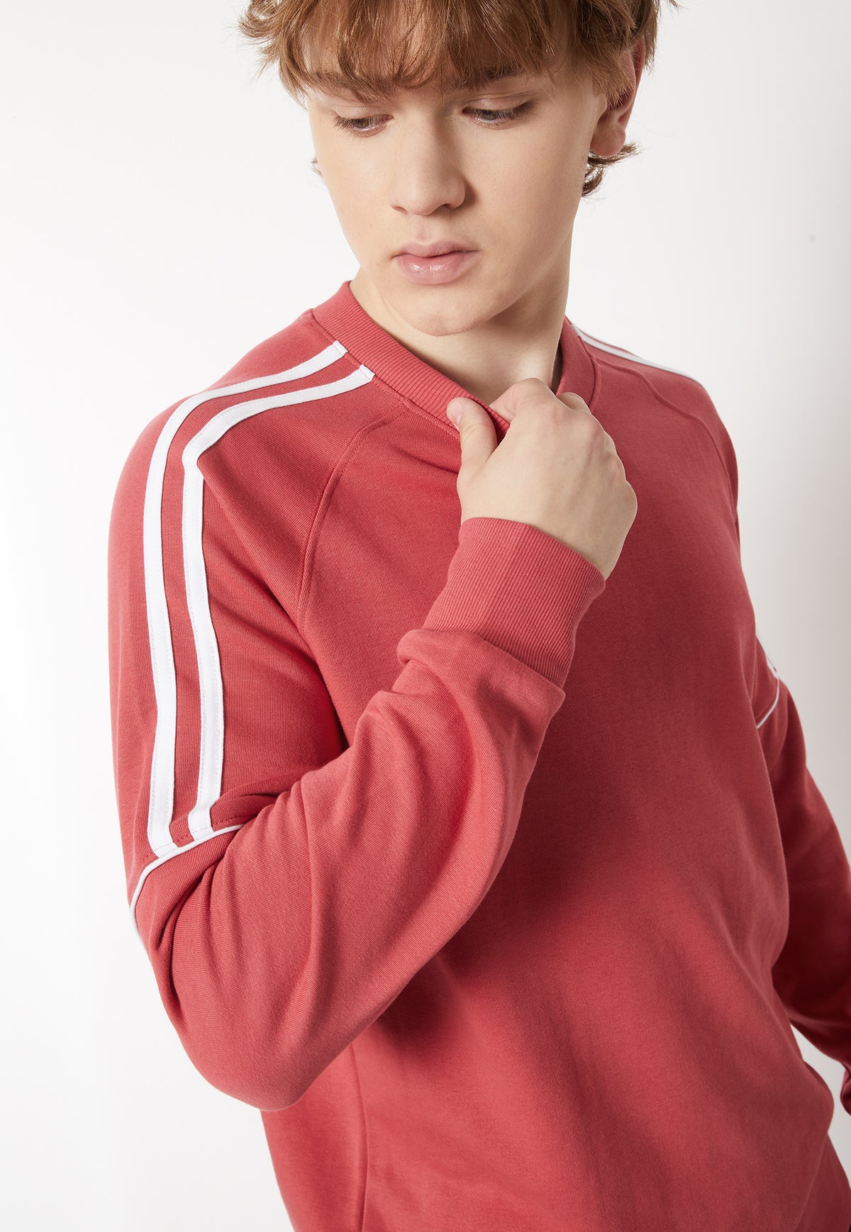 Ayke Men Side Striped Sweatshirt – Red – view 4