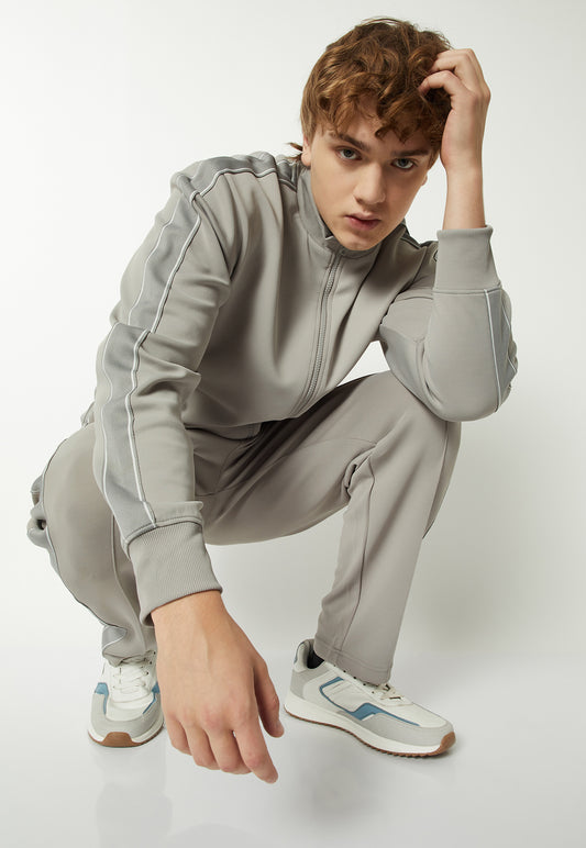 Ayke Men Side Tape Athleisure Sweatshirt – Grey – view 1