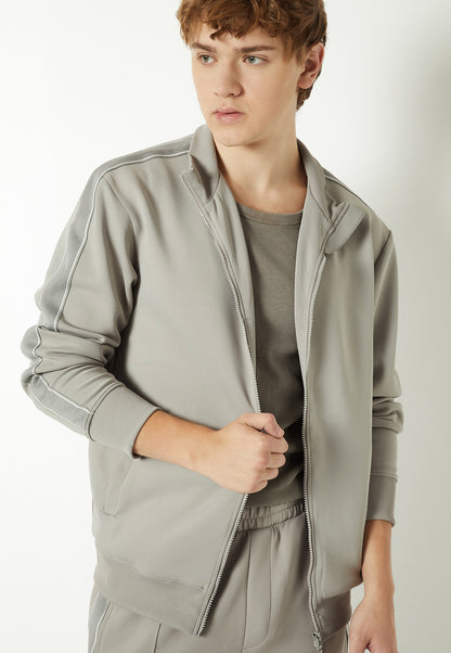 Ayke Men Side Tape Athleisure Sweatshirt – Grey – view 3
