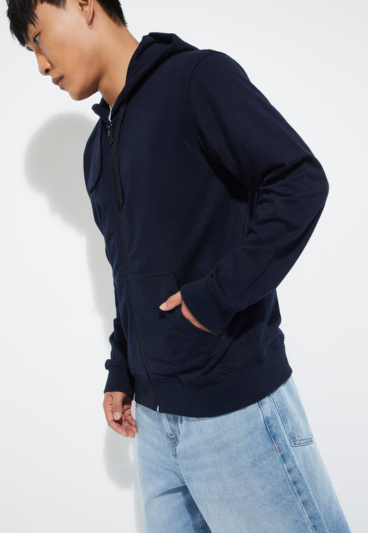 Ayke Men Solid Hooded Sweatshirt – Blue – view 2