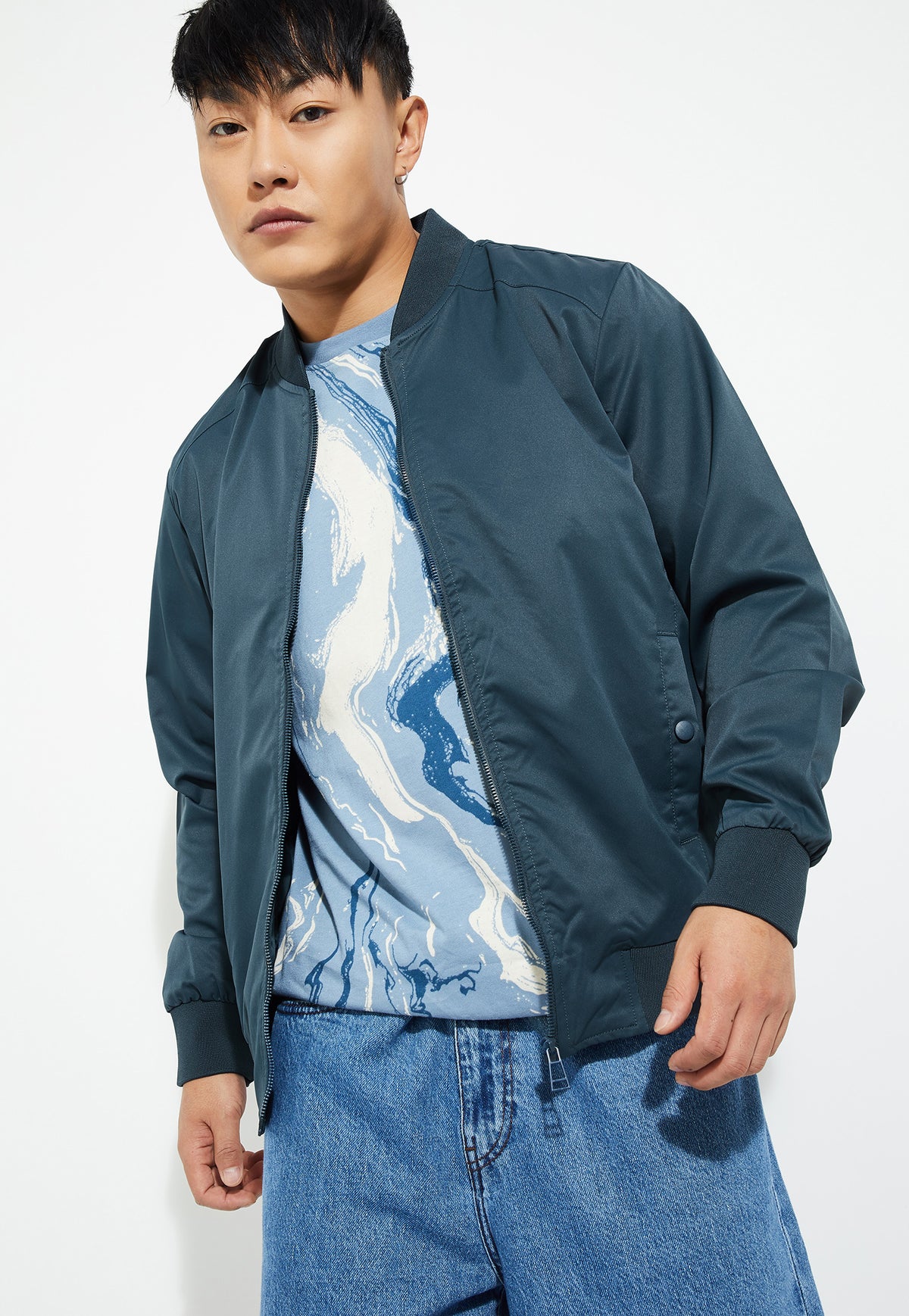 Ayke Men Solid Jacket – Navy – view 1