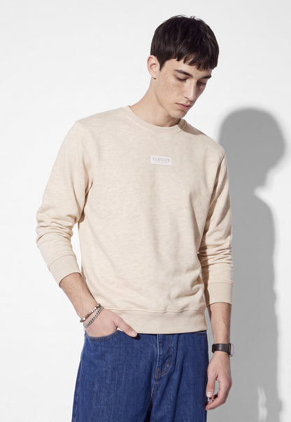 Ayke Men Solid Sweatshirt – Beige – view 1