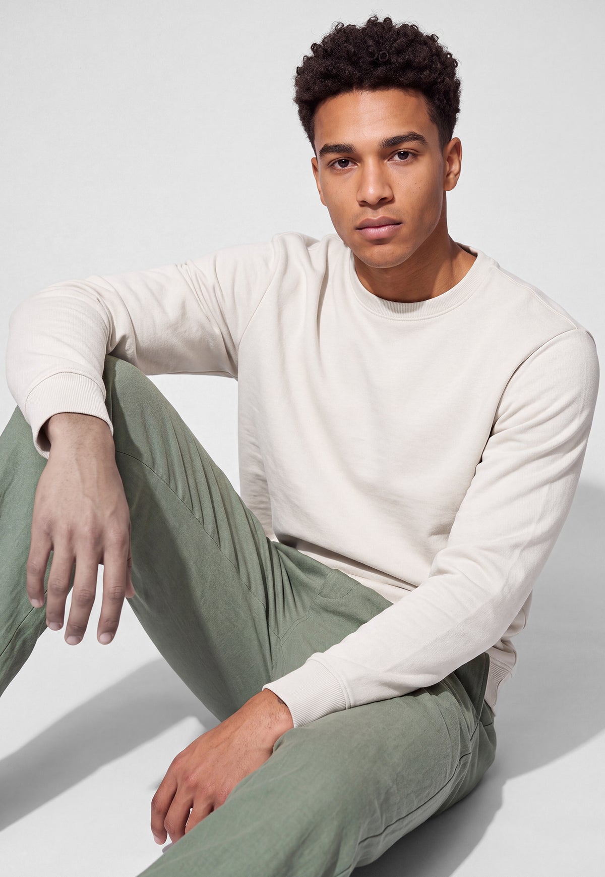 Ayke Men Solid Sweatshirt – Beige – view 3