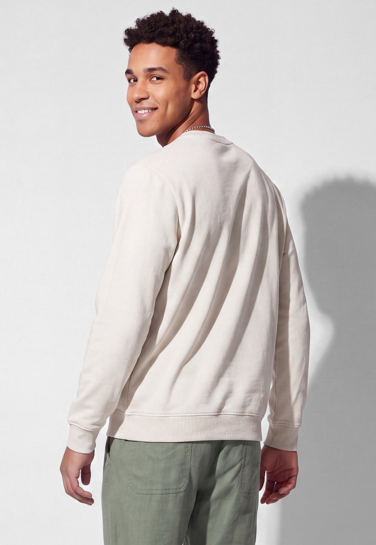 Ayke Men Solid Sweatshirt – Beige – view 4