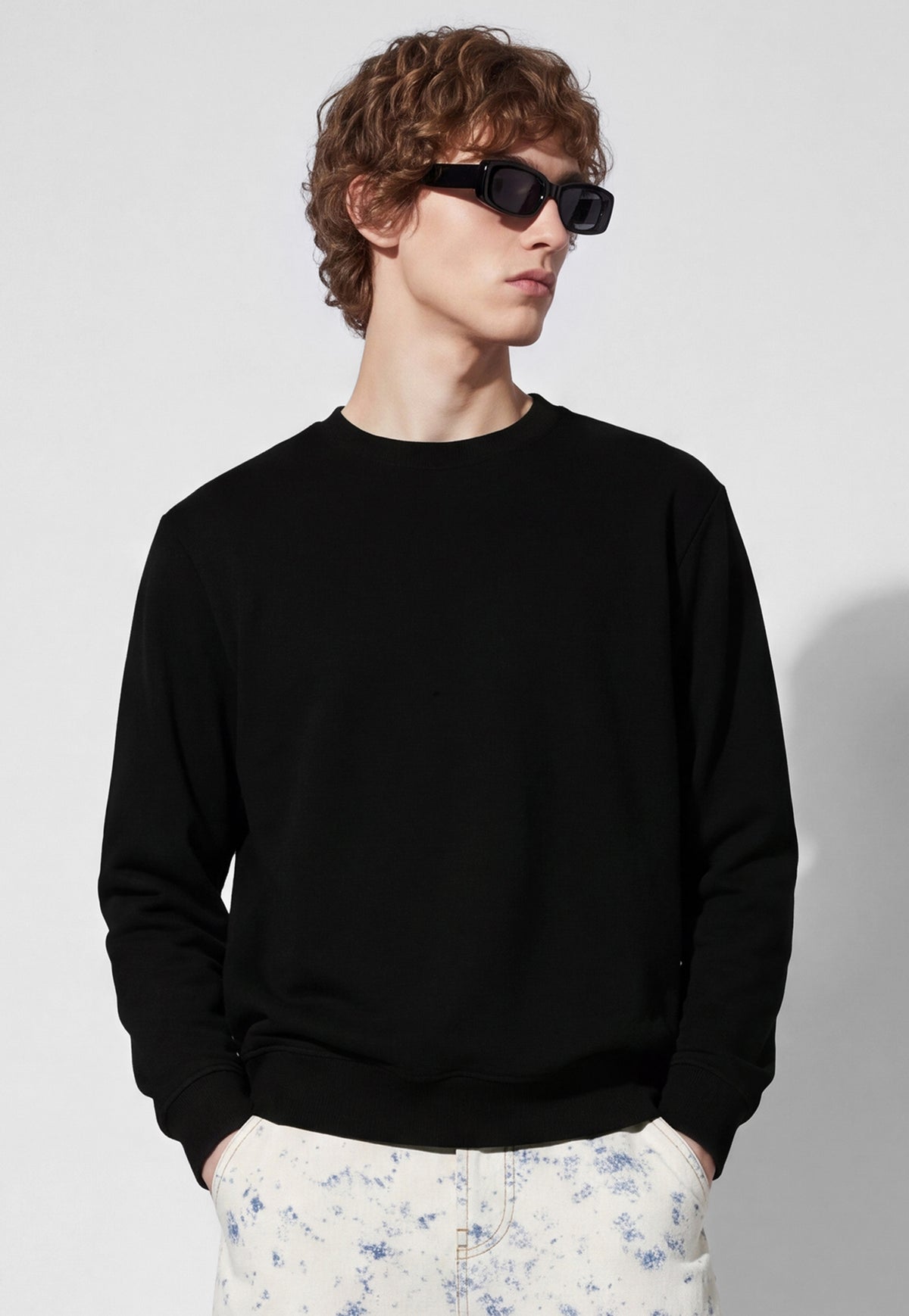 Ayke Men Solid Sweatshirt – Black – view 4