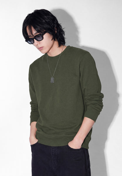 Ayke Men Solid Sweatshirt – Green – view 1