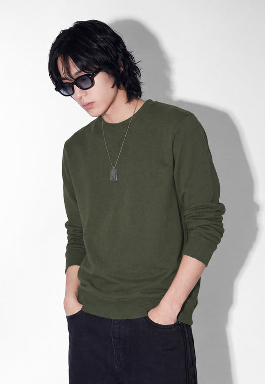 Ayke Men Solid Sweatshirt – Green – view 1