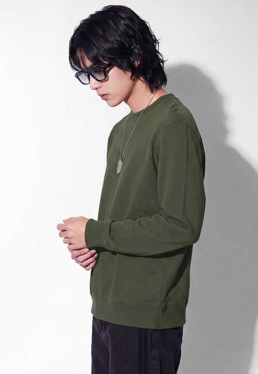 Ayke Men Solid Sweatshirt – Green – view 2