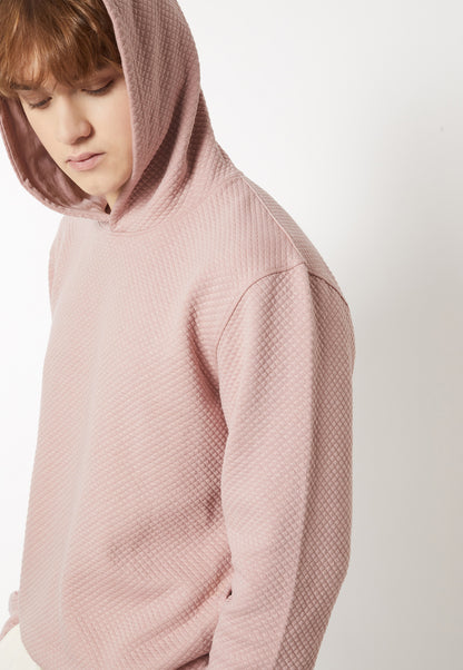 Ayke Men Textured Hooded Sweatshirt – Pink – view 2
