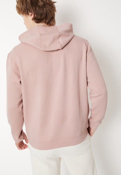 Ayke Men Textured Hooded Sweatshirt – Pink – view 5
