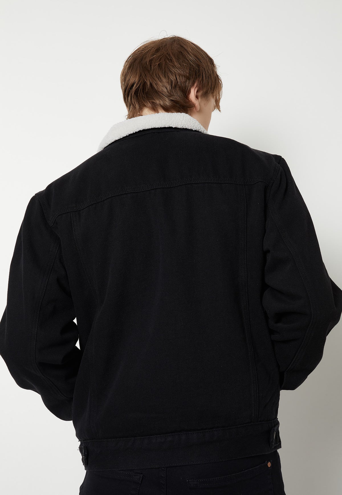 Ayke Men Washed Denim Jacket – Black – view 4